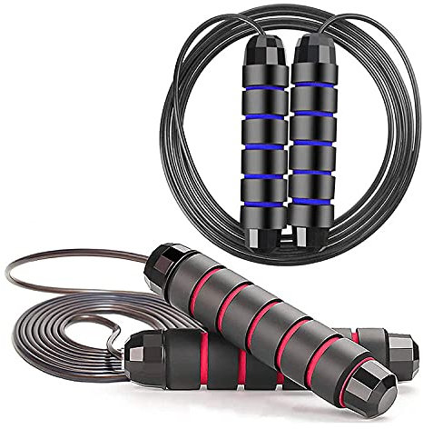 POEGO SPORTS Springseil, Fitness Speed Rope, Ausdauer & Abnehmen. Ideal zum Boxen, MMA, Crossfit, Intervalltraining, Muskelaufbau, Sport, Training für Kinder und Erwachsene (blau)