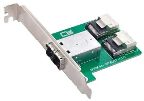 chenyang Mini SAS 2 SFF-8644 a 2 SFF-8087 HD Data Server Convertitore Adattatore con Staffa