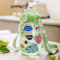 A/A Kawaii Bouteille d'eau avec autocollant, gourde de sport, tasse de paille et sangle en plastique dégradé de couleur (vert, 416 ml)