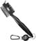 Geeorzo Golf Club Cleaner, Dual-Sided Retractable Golf Brush and Groove Cleaner with Carabiner, Golf Accessories for Men Golfer Gifts (Black)