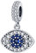 LONGLUCK Crystal Blue Evil Eye Bead Charm Glücksbringer passt Charms Armbänder für Frau 925 Sterling Silber Dangle Anhänger Bead, Mädchen Schmuck Perlen Geschenke für Frauen Armband & Halskette