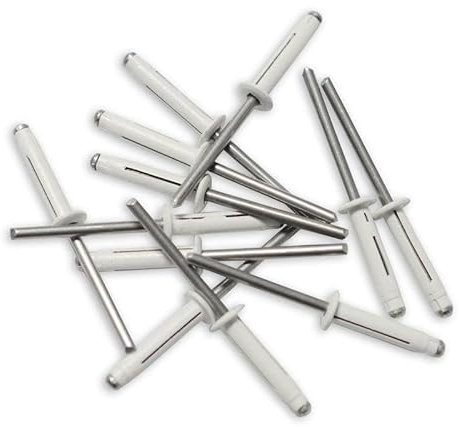 250 RIVETS TRIGRIP DE 4.8 x 22 BLANCS POUR PLAQUES MINERALOGIQUES