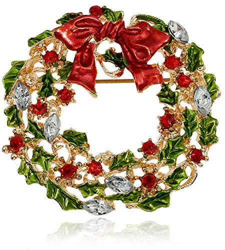 Wudaizhi Weihnachtsbrosch Pin Für Familien Weihnachtsbaumkranznadeln Set Niedliche Kristallparty -Dekoration Ornamente Geschenke Weihnachten Pins Dekoration