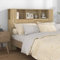 Tidyard Kopfteil mit Ablagen Bettkopfteil Bett Kopfteil Kopfenden Betthaupt Kopfteil-Regal Bücherregal-Kopfteil für Bett Bettgestell Bettrahmen Schlafzimmer Sonoma-Eiche 140x18,5x104,5 cm