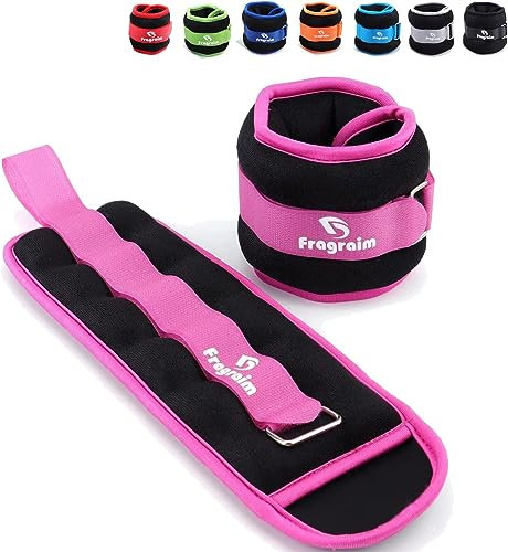 Fragraim Poids Cheville, Poids Poignet, Leste Cheville, pour Femmes, Hommes et Enfants - 3KG 1 Paire de Poids de Musculation pour Poignet/Jambe/Bras avec Sangle Ajustable pour Le Jogging, La