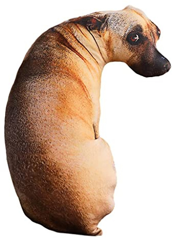 Fonowx Almohada de Perro de Dibujos Animados, Muñeco de Juguete de Peluche, Regalo de Cumpleaños, Almohada de Peluche para Niñas Y, Multicolor, Sabueso 20cm