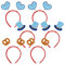 DATIFF 6 Stück Oktoberfest Haarreif Bayrische Haarschmuck Bierfest Haarband Kreative Bier Stirnband Brezen Kopfbedeckung Herz für Frauen Oktoberfest Party Deutsche Bierfest Deko Mottoparty Kostümparty