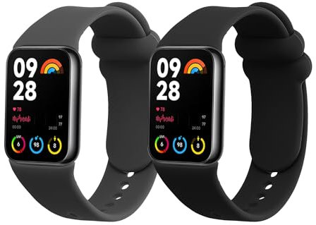 kwmobile 2X Sportarmband kompatibel mit Xiaomi Mi Band 8 Pro Armband - Fitnesstracker Band Set aus TPU Silikon