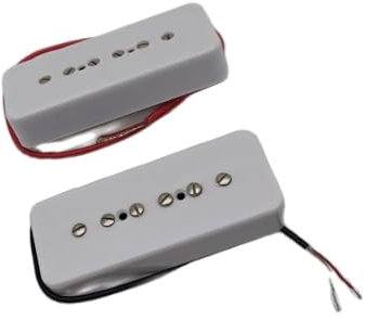 micro de guitare Micro Blanc P90/P-90 Aimant En Céramique Pour Guitare Électrique, 1 Jeu