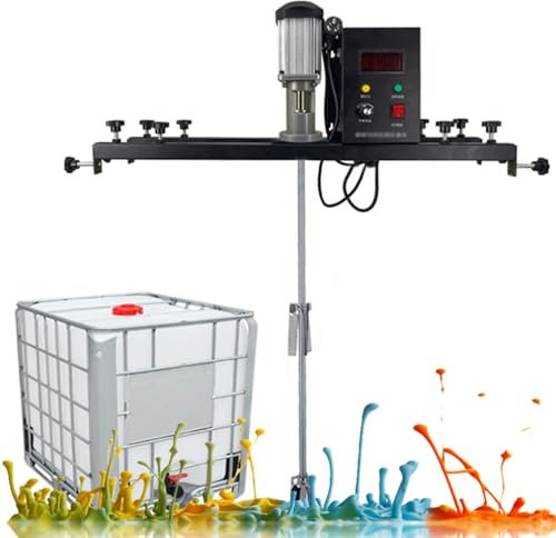 Mezclador de pintura de IBC, máquina para mezclador de tanque eléctrico de 980 W, agitador comercial de IBC con percha de soporte, hélice plegable, máquina de agitación de pintura de toneladas