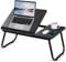 Blisswood Laptop Bed Table Laptop Desk With Foldable Legs & Cup Slot, Laptop Tray For Bed, Sofa Breakfast Folding Table Laptop Lap Desk Notebook Stand for Reading Writing Working (Black)