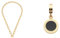 Leonardo Moni Clip&Mix Halskette aus Edelstahl 1 Stück & Clip&Mix Alva Anhänger aus Edelstahl, flacher runder Ketten-Anhänger mit schwarzem Onyx-Stein goldfarben, Damen Modeschmuck, 022208