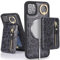 SailorTech iPhone 11 Pro Phone Leather Case with Credit Card Holder Magsafe, iPhone 11 Pro Case Ring Stand with Kickstand Card Slots Wallet Detachable 2-in-1 Zipper Case - Black Leopard