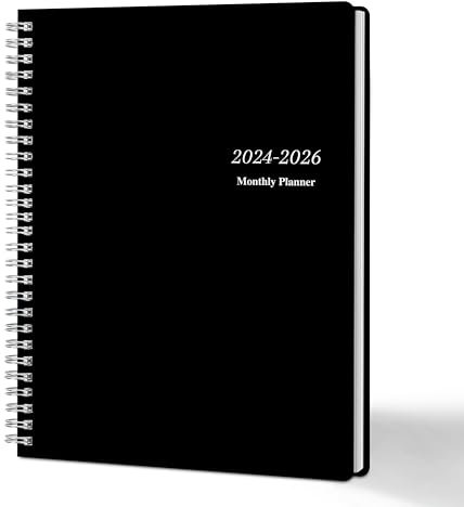 TREES Monatsplaner 2024–2026, Kalenderplaner, 18,8 x 23,9 cm, Zeitmanagement, persönlicher Organizer mit monatlichen Zielen, To-Do-Liste, Gewohnheiten-Tracker, 24 Monate für die Planung