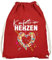 MoonWorks® Turnbeutel Fasching Karneval Konfetti im Herzen Spruch lustig Faschingsartikel Tasche Gymbag Variante 2 rot Unisize