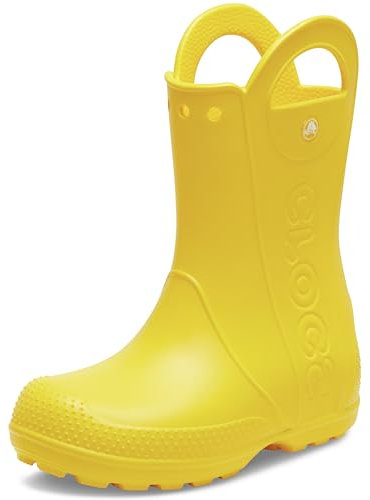 Crocs Unisexe Enfant Handle It Rain Boot K Bottes, Yellow, 32/33 EU