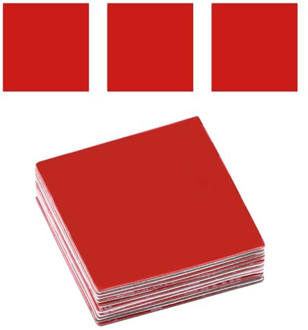 nllkii 10 Pezzi Nastro Biadesivo Extra Forte,Rettangolari in Schiuma Acrilica, Resistenza All'acqua e Alle Alte Temperature,Adesivo Forte per Auto, Casa, Ufficio (50 mm x 50 mm)