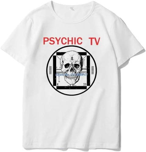 Psychic Tv Force The Hand of Chance Graphic T Shirts Tees Tops Short Sleeve T-Shirts Summer Harajuku Streetwear Men's Clothing White 3XL