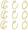 Tucnoeu 9 Stück Gold Fake Piercing Fake Septum Fake Nose Ring 16G Edelstahl Fake Nose Ring 20G Fake Nasenpiercing