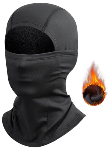 Winter Sturmhaube Winddicht Thermo Balaclava,Sturmmaske für Herren und Damen zum Skimaske, Outdoor Sport Radfahren kältefest Plus Fleece Gesichtsmaske Schwarz- Einheitsgröße