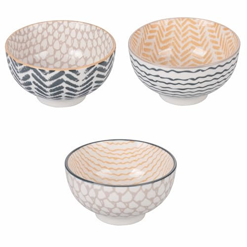 Villa d'Este Home Tivoli Set 6 Ciotola tonda Ø 11,8 cm in porcellana, doppio decoro, Soho