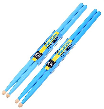 Levemolo 2 Paar Lila Drumsticks Aus Ahornholz Rutschfeste Trommelstöcke Für Anfänger Und Kinder Leichtes Und Langlebiges Schlaginstrument Zubehör