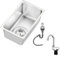 Fregadero para Autocaravana de Acero Inoxidable 304 con Grifo Fregadero de Cocina con Escurridor Resistente a Los Arañazos y al Desgaste para Autocaravana, Bar, Cocina y Balcón(Sink+Faucet)