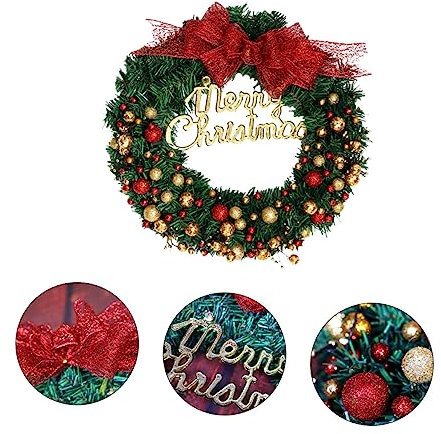 OKUMEYR Sprinkle Powder Wreath Bunte Weihnachtskranz-hängedekoration Für Festliche Anlässe Für Türen Wände Wohnaccessoire Zufällige Farben
