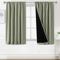 BellaHills 100% Blickdicht Vorhang mit Kräuselband 2er Set H145 x B140 cm Schlafzimmer Gardinen Blickdicht Verdunklungsvorhänge Thermal Curtains Blackout Vorhang, Salbei Hell