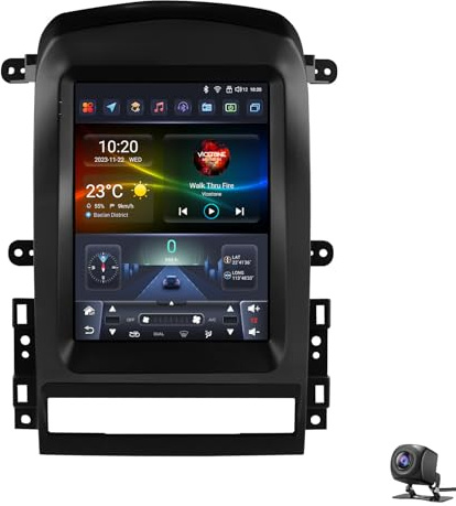 Radio con pantalla táctil de 9,7″para Ch-evrolet Ch-evy Captiva 2006-2012 reproductor multimedia estéreo CarPlay inalámbrico Android Auto navegación GPS WiFi BT FM AM RDS USB SWC DSP cámara(Color:P1)