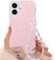 Reownest for iPhone 16 Case with Cute Pink Bowknots diamond Pattern Aesthetic Girly Cover, Soft TPU Bumper Protective Phone Cases for Women Girls + Beaded Bow Chain