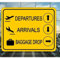 Cartel de metal para puerta de embarque de aeropuerto, salida de equipaje, decoración de pared, placa de avión