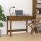 WKIEQACO Schreibtisch mit Schubladen Braun 100x50x78cm Massivholz Kiefer Bürotische