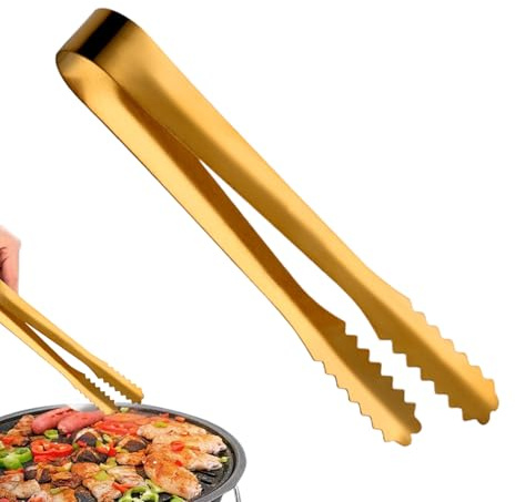 Coup de sucre de cuisine Clips d'apéritif - Tong de service de la nourriture - petite pince en métal | Clips de dessert en acier inoxydable | Gadgets de cuisine 14,5 cm.