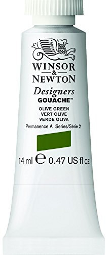 Winsor & Newton Designers, Gouache, Olivgrün, 14 ml (1er Pack)