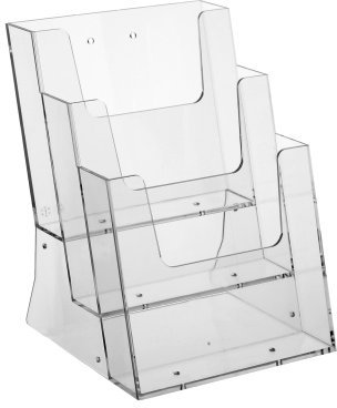 Unbekannt Din A5 Prospekthalter mit 3 Etagen für Prospekte im Hochformat