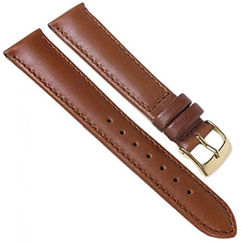 Barington Ersatzband Kalbsleder Band Uhrenarmband Wasseabweisend Braun 23978G, Stegbreite:16mm