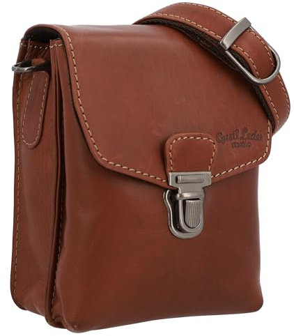 Gusti Gürteltasche Leder Nelly – Flexible Leder Handytasche zum Umhängen oder Tragen am Gürtel I Kleine Lederhandtasche mit Gürtelschnalle