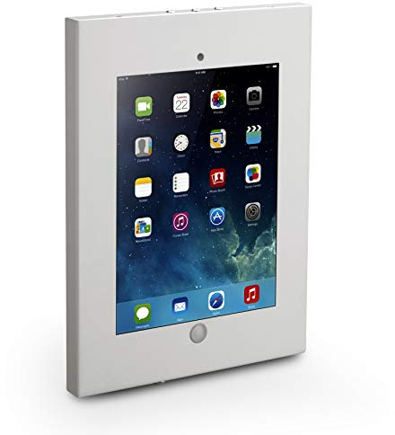 Pyle Anti-Theft Tablet Security Case Holder - 11 Inch Metal Heavy Duty Vesa Wall Mount Tablet Kiosk w/Lock and Key, Landscape/Portrait Mounting, for iPad 2, 3, 4, Air, Air 2 Tablets - PSPADLKW08W