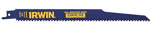 IRWIN Reciprocating Saw Blades, Wood with Nails, 6-Inch, 6 TPI, 25-Pack (372656B)