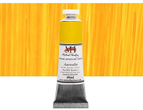 Michael Harding Artist Oil Colours, Aureolin, 40ml Tube, 50140