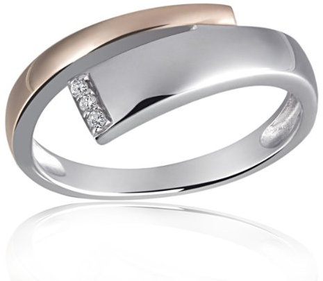 Goldmaid Damen-Ring White Diamonds Bicolor 925 Sterlingsilber Diamanten 0,03 ct. Gr. 54