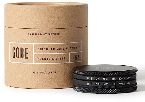 Gobe - Kit filtro UV + filtro polarizzatore circolare (CPL) per obiettivi 52 mm (Pro)