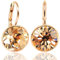 NOBEL SCHMUCK Ohrringe Rosegold Light Peach Kristalle 925 Sterling - schlicht modern