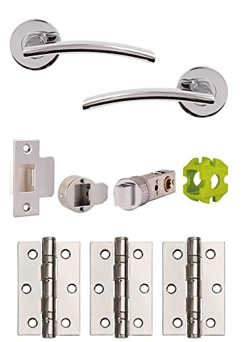 Jigtech JTB71005 Sabre Door Pack-Latch-Polished Chrome, 57mm