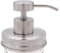 Mason Jar Lifestyle Satin/Brushed #2 Stainless Steel Soap Pump Lid | Hand Soap Pump Top/Lotion Dispenser Pump Replacement Lids for Mason Jars (Regular Mouth)
