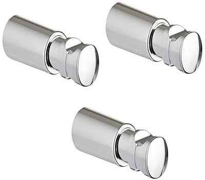 3 étagères de support mural pour radiateurs sèche-serviettes et tubes horizontaux, capacité de charge jusqu'à 90 kg. Système anti-décrochage avancé. Diamètre des tubes de Ø16 à 30 mm - chrome