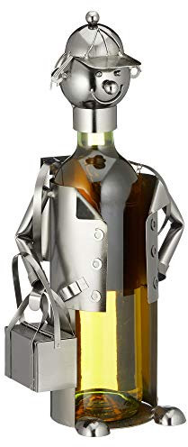 Cepewa Weinflaschenhalter Tourist Flaschenhalter Flasche Sekt Wein Halter Verschiedene Motive (1 x Flaschenhalter Tourist)