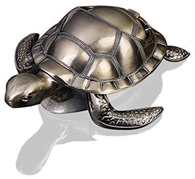 Windfester Aschenbecher im Vintage-Stil, mit Deckel, tragbar, für Zigaretten, Geruch, Aschenbecher, Halter für Außen- und Innenräucher, Metall, Desktop, Rauchen, für Heimbüro, Dekoration (Bronze)