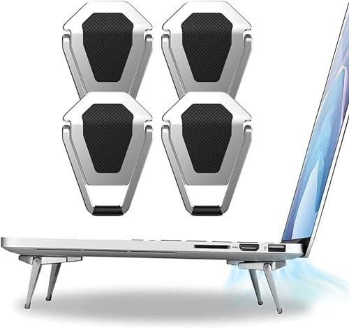 SUNTAIHO Mini-Laptop-Ständer unsichtbar 4 Stück Aluminium-Kühlung Computer-Tastatur-Halterung ergonomisch leicht Lenovo 30.5-43.2 cm (12-17 Zoll) Tablet und Laptop